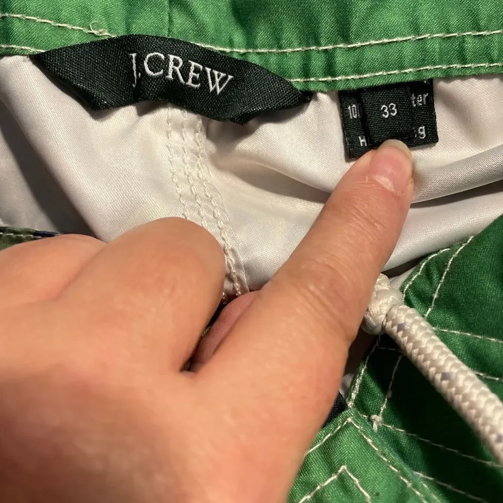 J.CREW classic board shorts in blue and green tropical floral